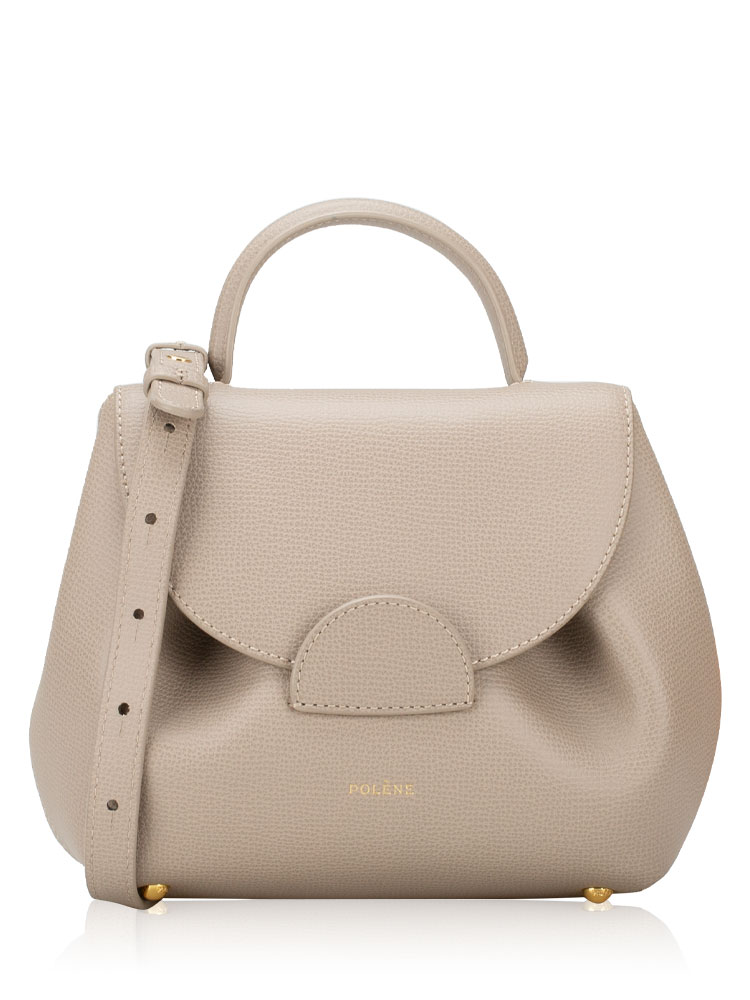 Textured Calfskin Numero Un Nano Taupe