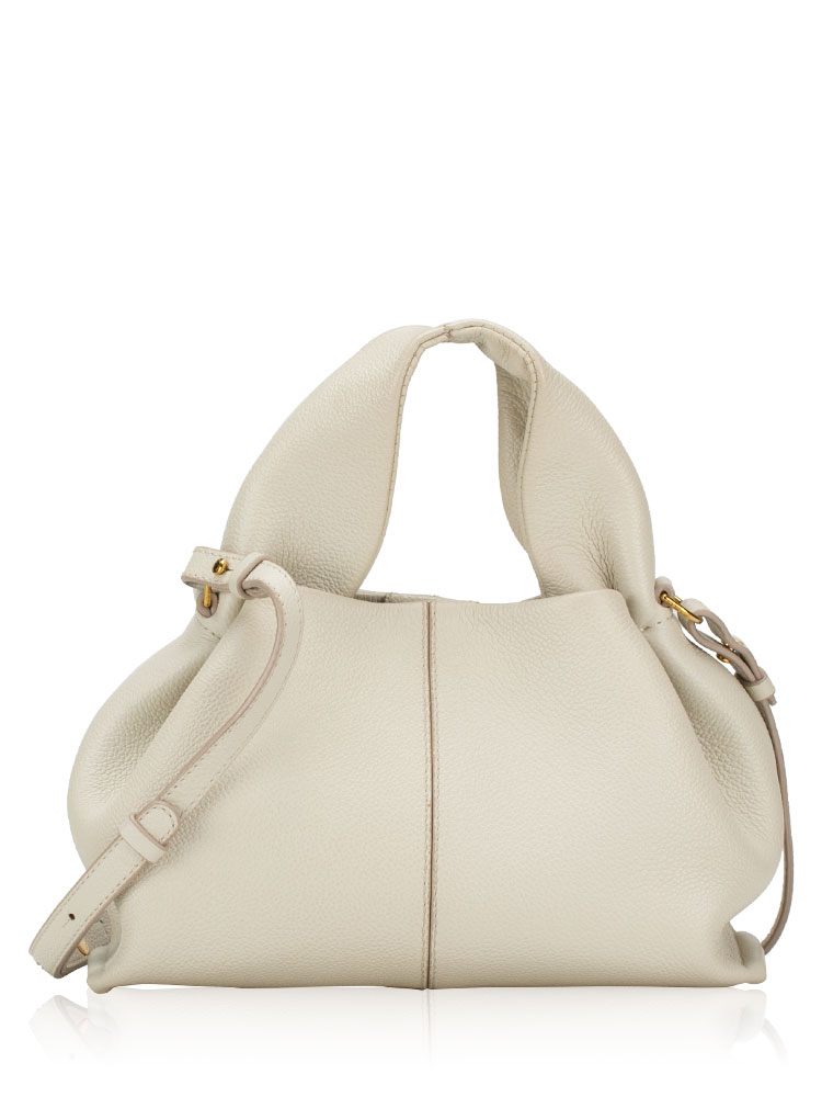 Textured Calfskin Numero Neuf Mini Chalk