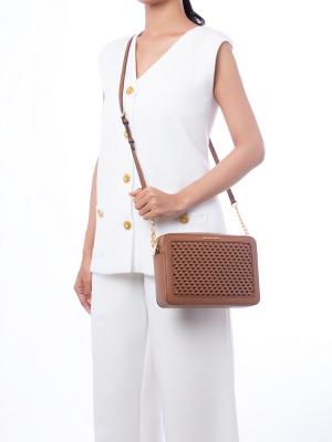 Jet Set Woven Large Crossbody Luggage