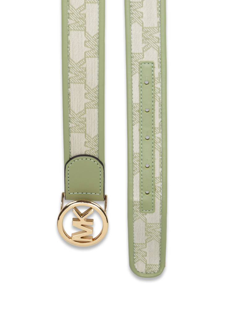 558923 Signature Leather Belt Mint Sz L