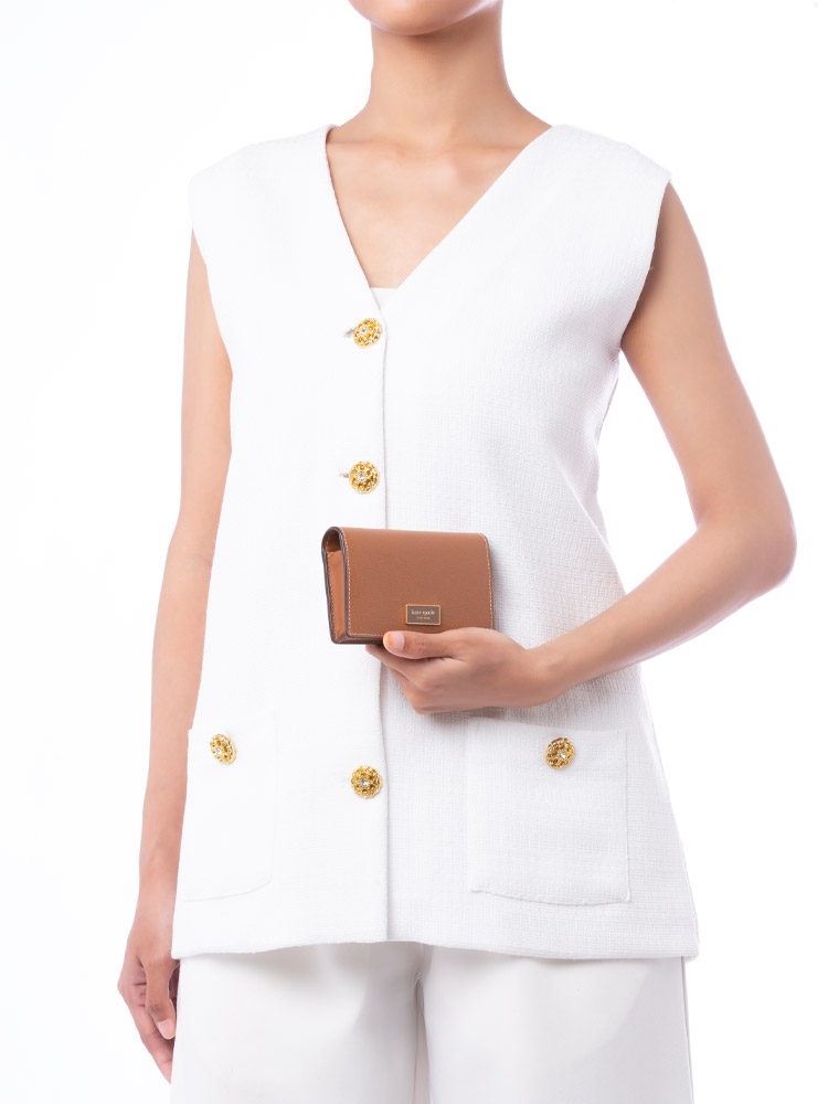 Katy Small Bifold Snap Wallet Allspice Cake