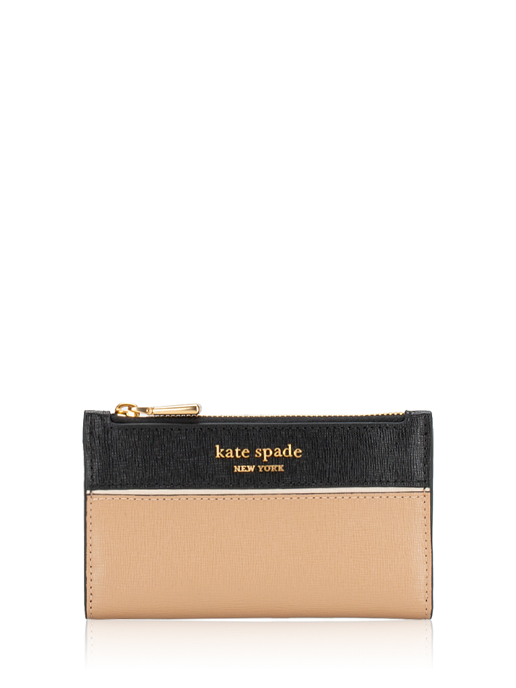 Morgan Colorblocked Small Slim Bifold Wallet Cafe Mocha Multi