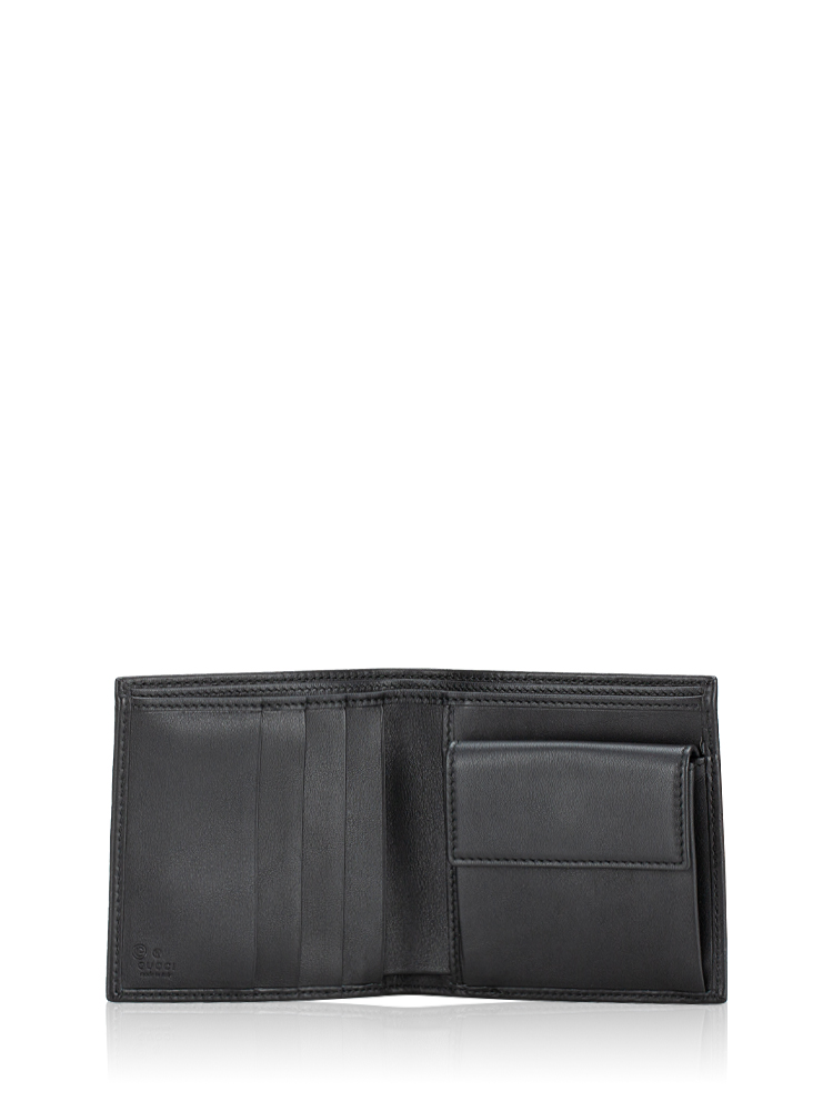 Men Calfskin Guccissima BiFold Wallet Black