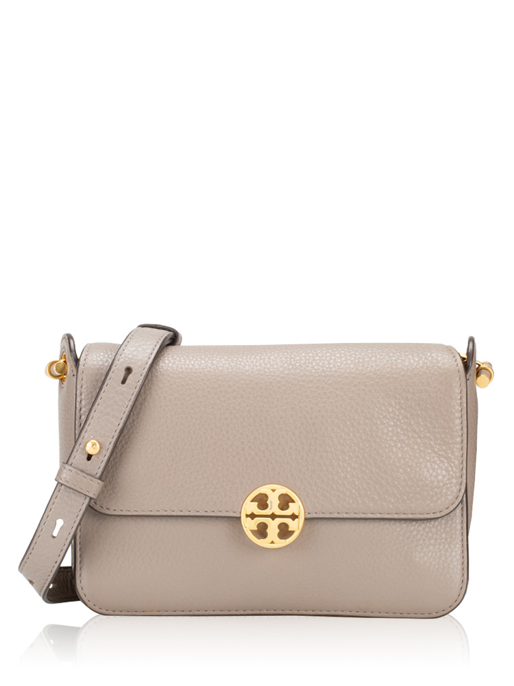 Chelsea Leather Crossbody Grey Heron
