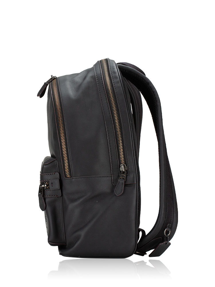 37842 Academy Leather Backpack Black