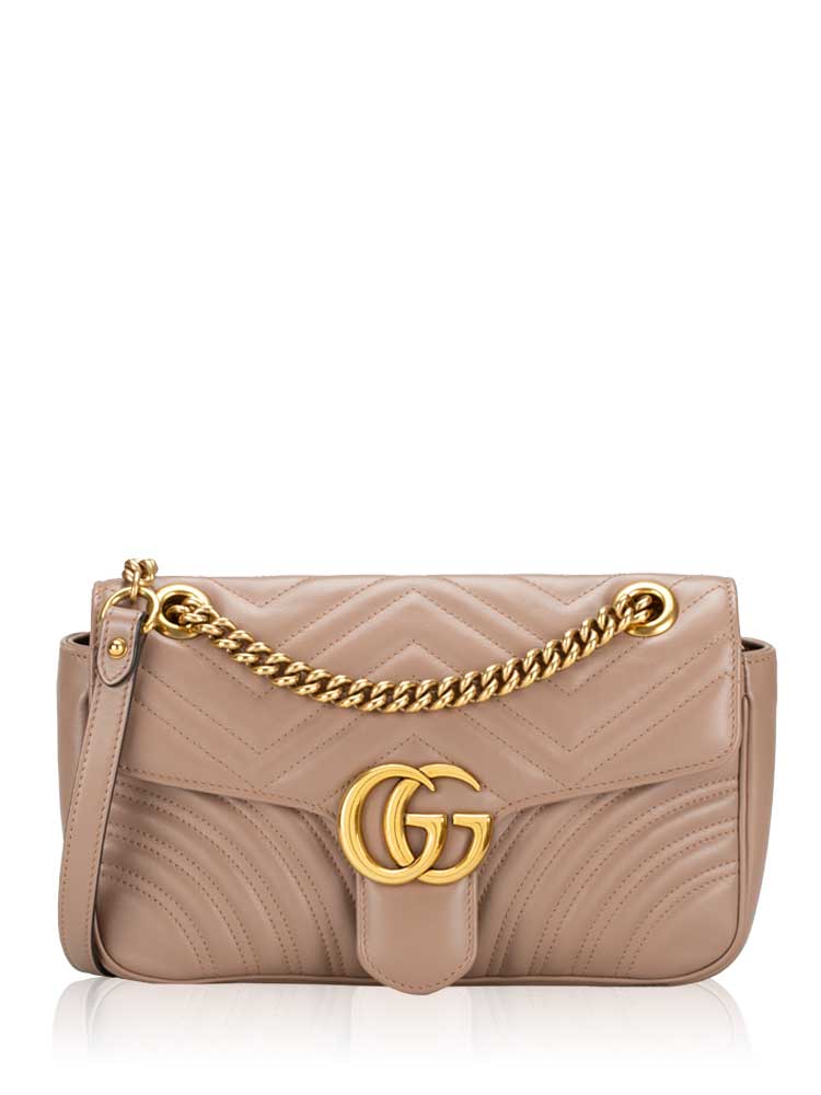 GG Marmont Matelasse Small Flap Shoulder Bag Porcelain Rose