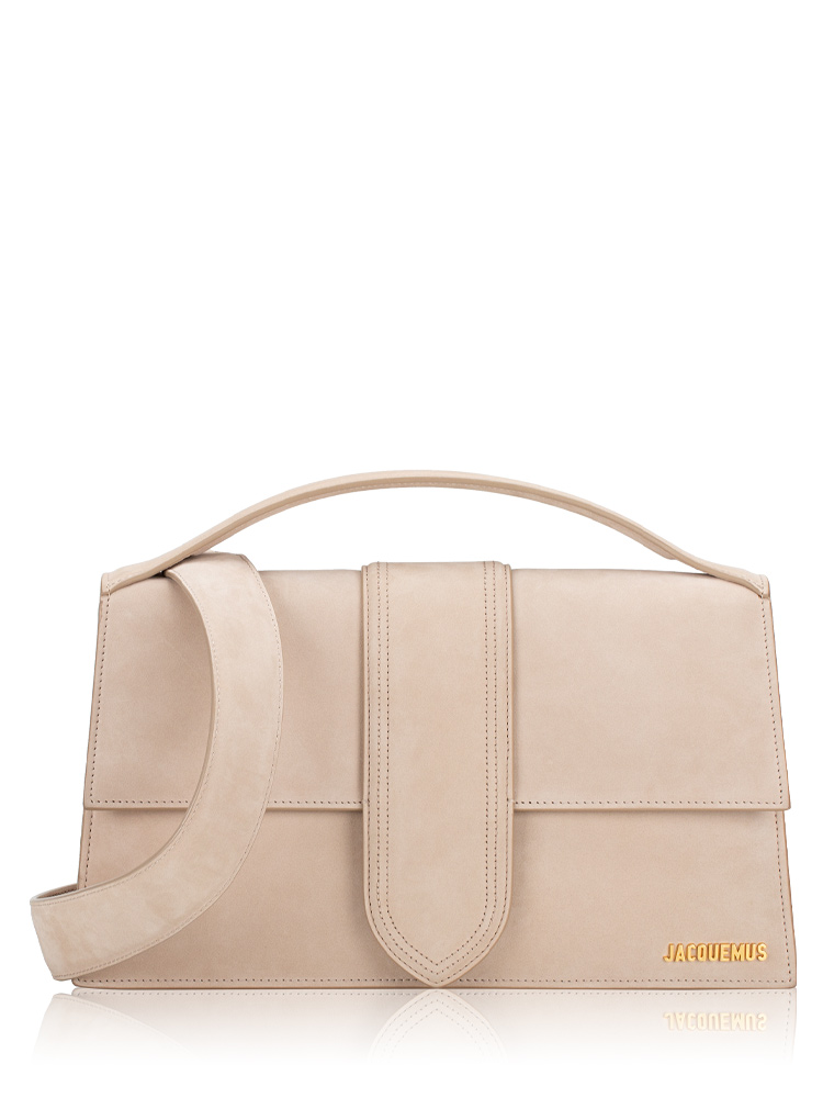 Nubuck Le Bambinou Flap Bag Dark Beige