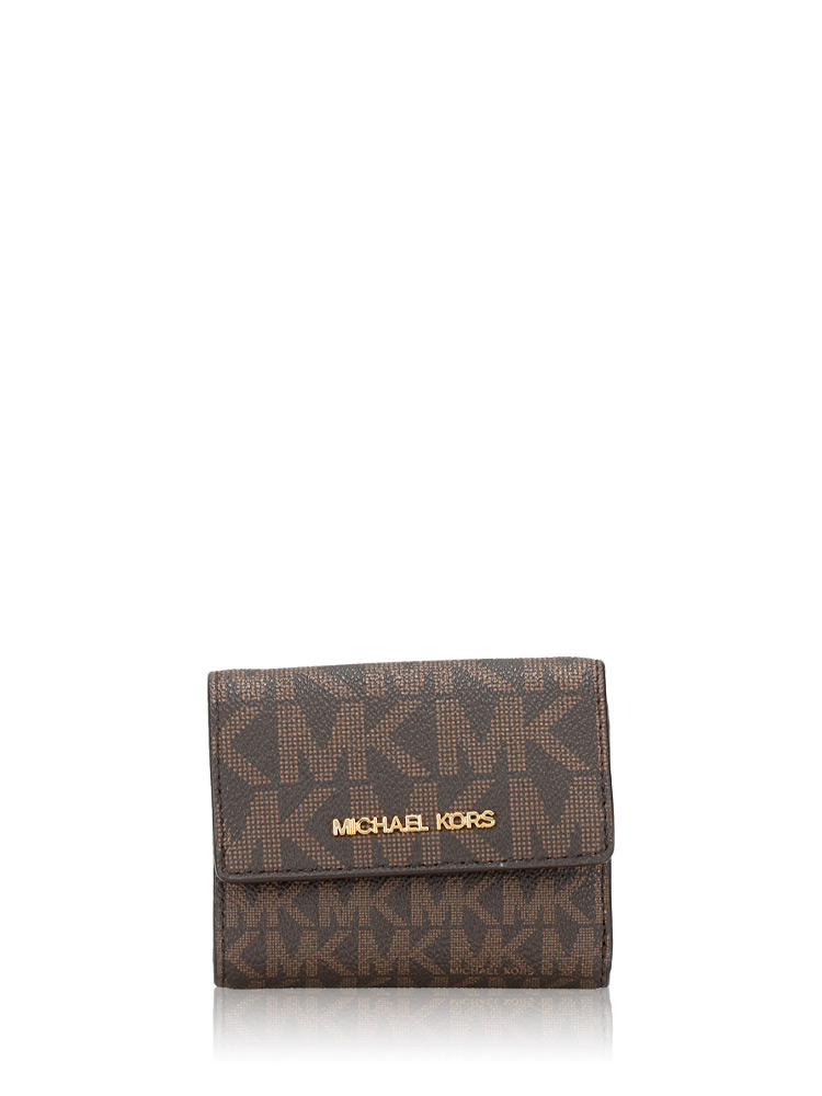 Signature Jet Set Mini Wallet Brown