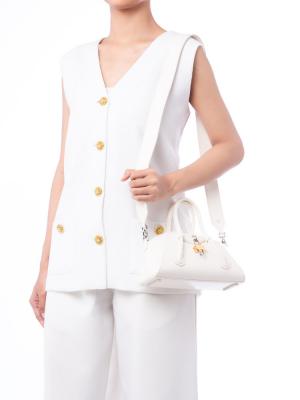 Box Calfskin Mini Antigona Stretch Ivory