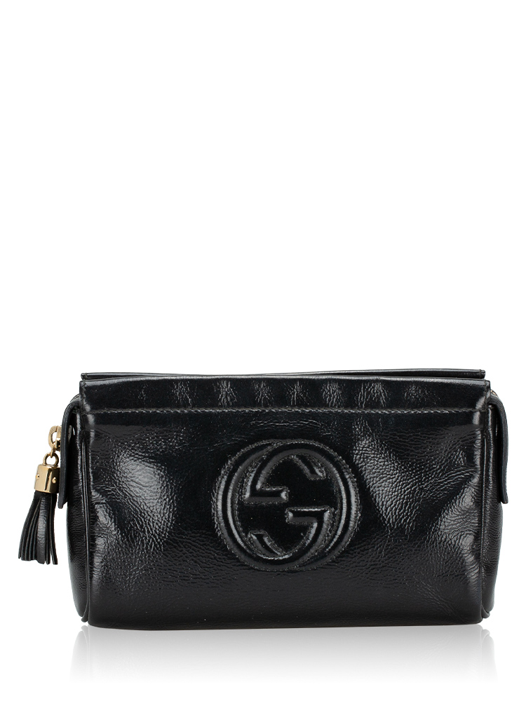 Patent Soho Pouch Black