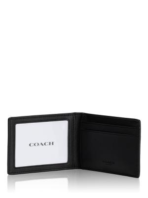 Men CM166 Signature Compact Billfold Mahogany Black