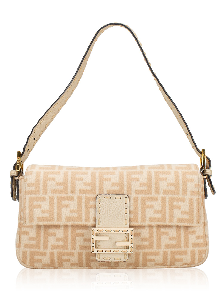 Wool Selleria FF 1974 Baguette Beige Camelia