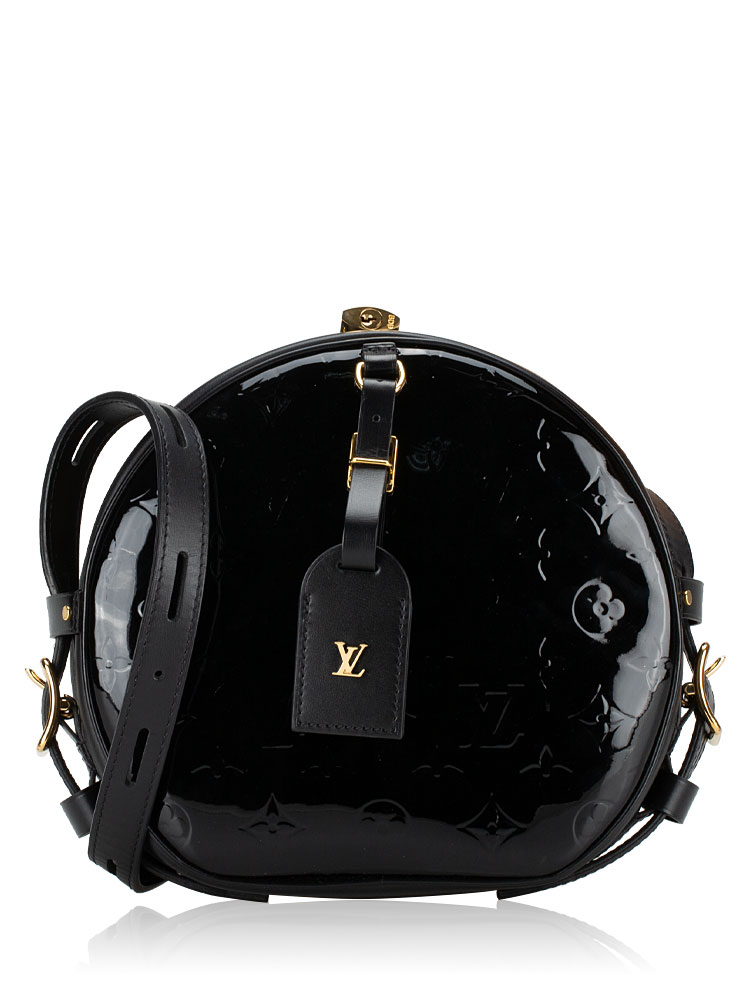 Monogram Vernis Boite Chapeau Souple Noir