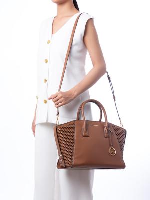 Avril Large Woven Satchel Luggage