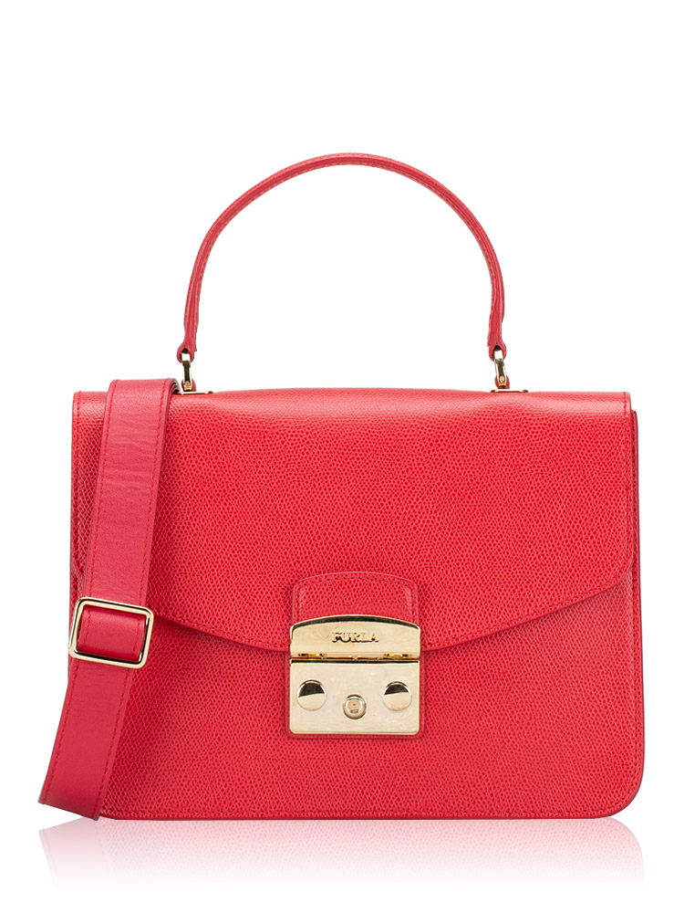 Metropolis Top Handle Crossbody Ruby Red