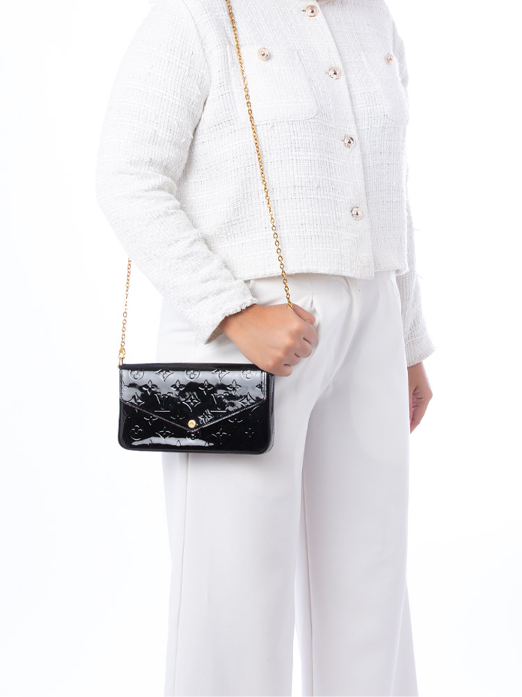 Monogram Vernis Pochette Felicie Noir