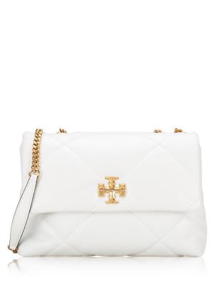 Kira Diamond Quilt Convertible Shoulder Bag Blanc