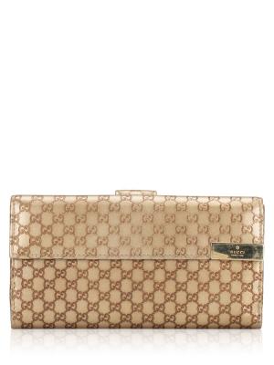 Microguccissima Continental Wallet Gold