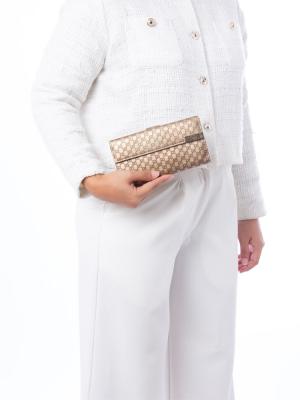 Microguccissima Continental Wallet Gold
