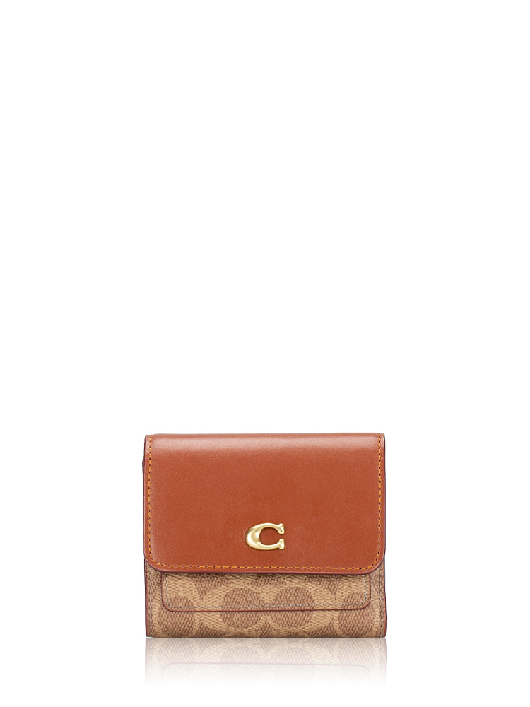 CAT56 Signature Mila Small Wallet Tan Caramel