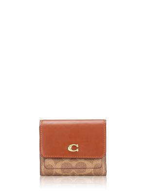 CAT56 Signature Mila Small Wallet Tan Caramel