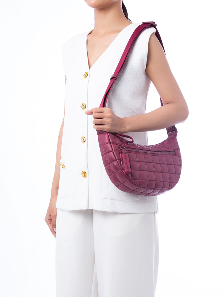 Camden Quilted Sling Bag Blackberry