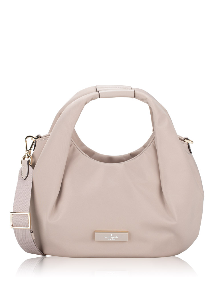 Carter Small Pleated Crossbody Cozy Grey