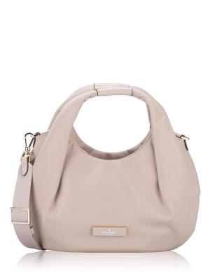 Carter Small Pleated Crossbody Cozy Grey