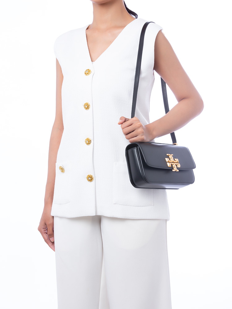 Eleanor Rectangular Small Shoulder Bag Black