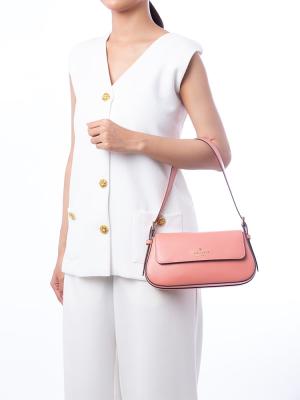 Madison Leather Small Flap Shoulder Bag Terracotta