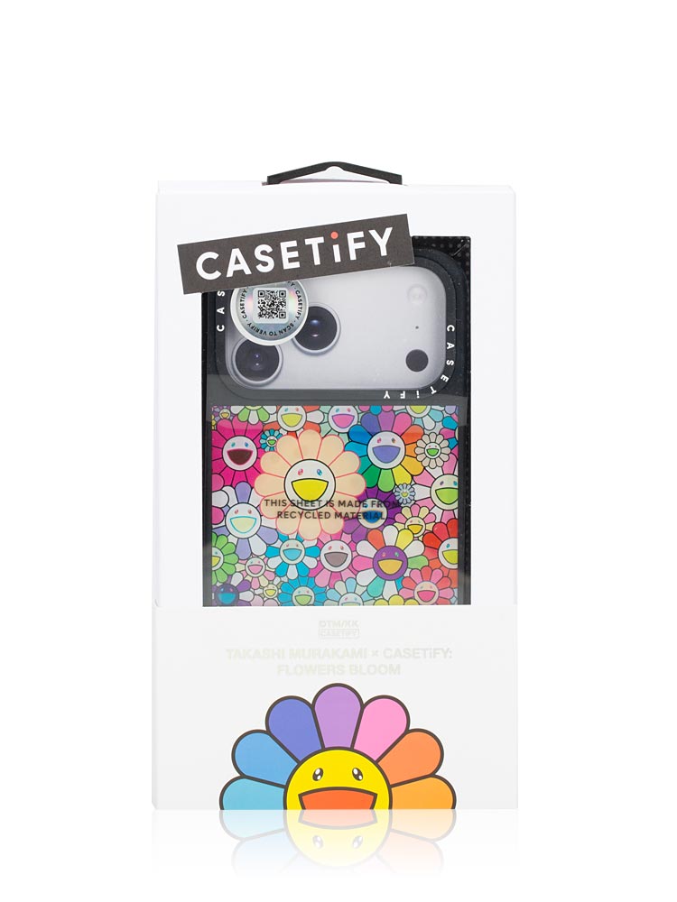 x Takashi Murakami Flowers Bloom Rainbow iPhone 17 Pro Max Glaze Case Black