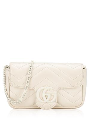 GG Marmont Matelasse Monochrome Super Mini Shoulder Bag Off White