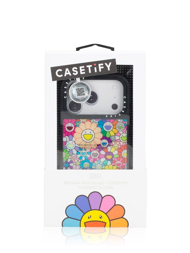 x Takashi Murakami Flowers Bloom Rainbow iPhone 17 Pro Glaze Case Black