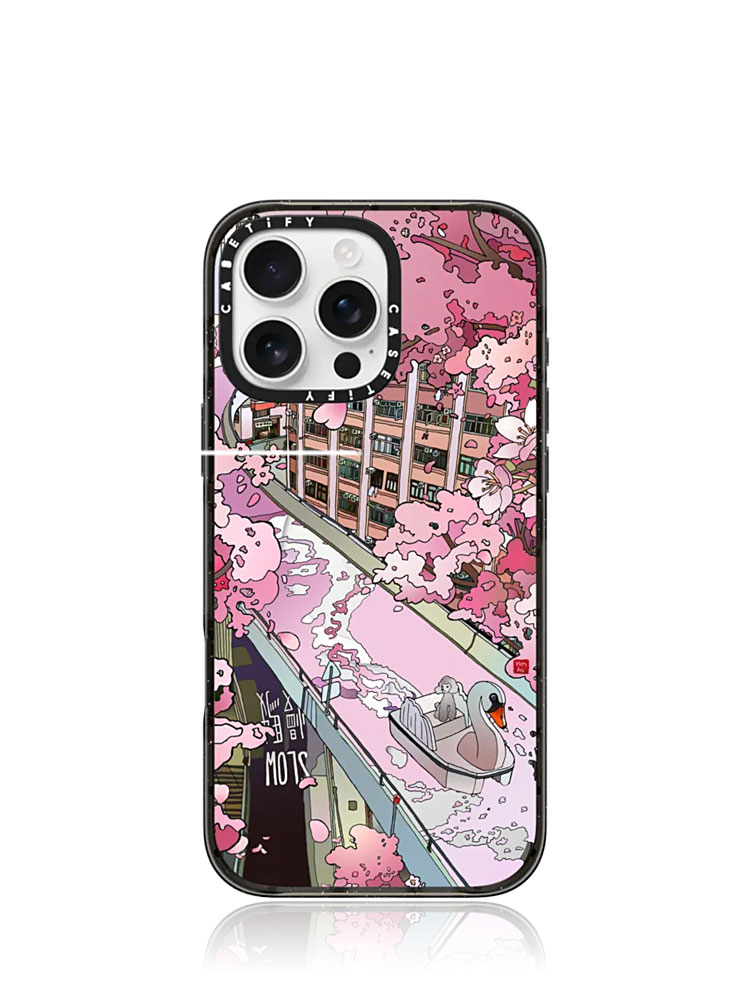Sakura Dream iPhone 16 Pro Max Impact Case Matte Black