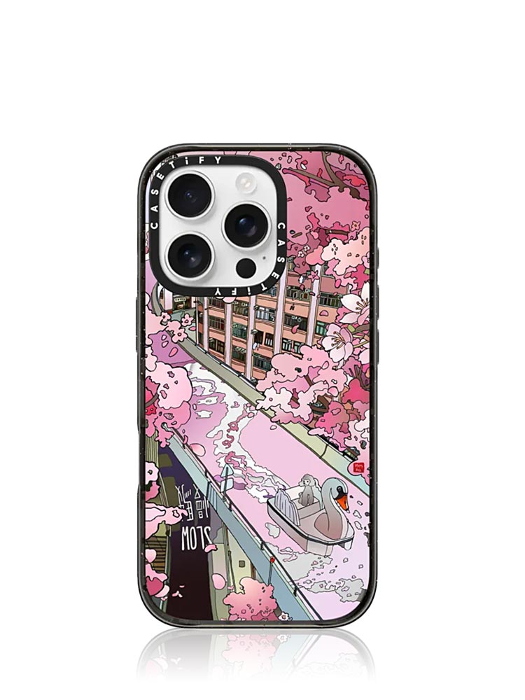 Sakura Dream iPhone 16 Pro Impact Case Matte Black