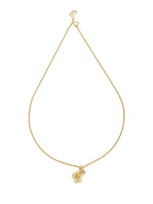 Vintage Rhinestone Necklace Gold