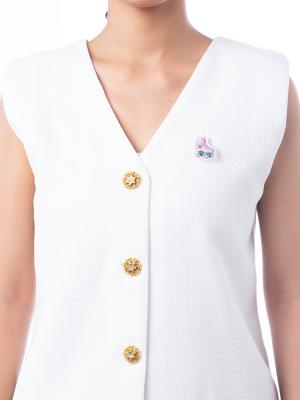 Roller Skate Crystal Brooch Pink Purple Green