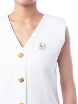 Resin Brooch No. 5 Perfume Crystal Pink