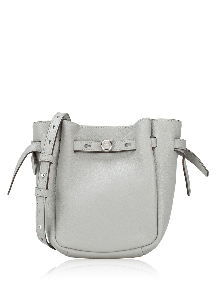 Romy Leather Small Crossbody Light Granite