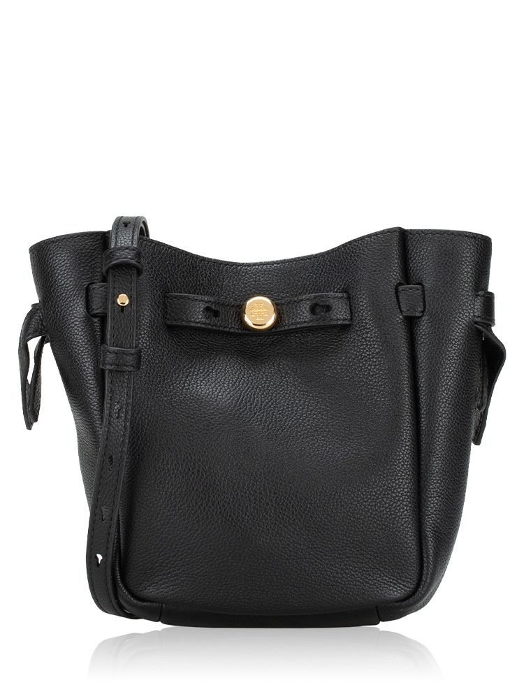 Romy Leather Small Crossbody Black