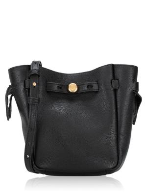 Romy Leather Small Crossbody Black