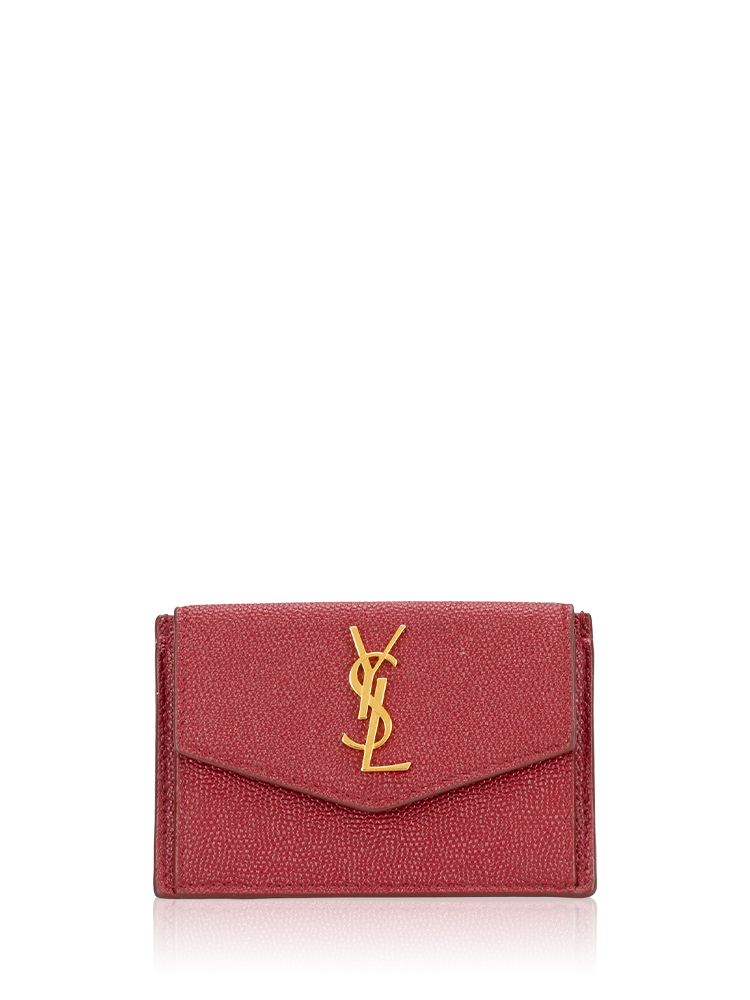 Grain De Poudre Uptown Monogram Card Holder Red