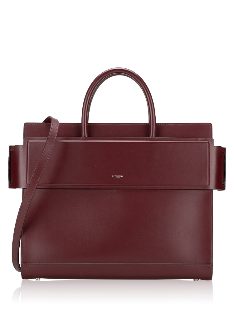 Smooth Calfskin Horizon Medium Satchel Oxblood