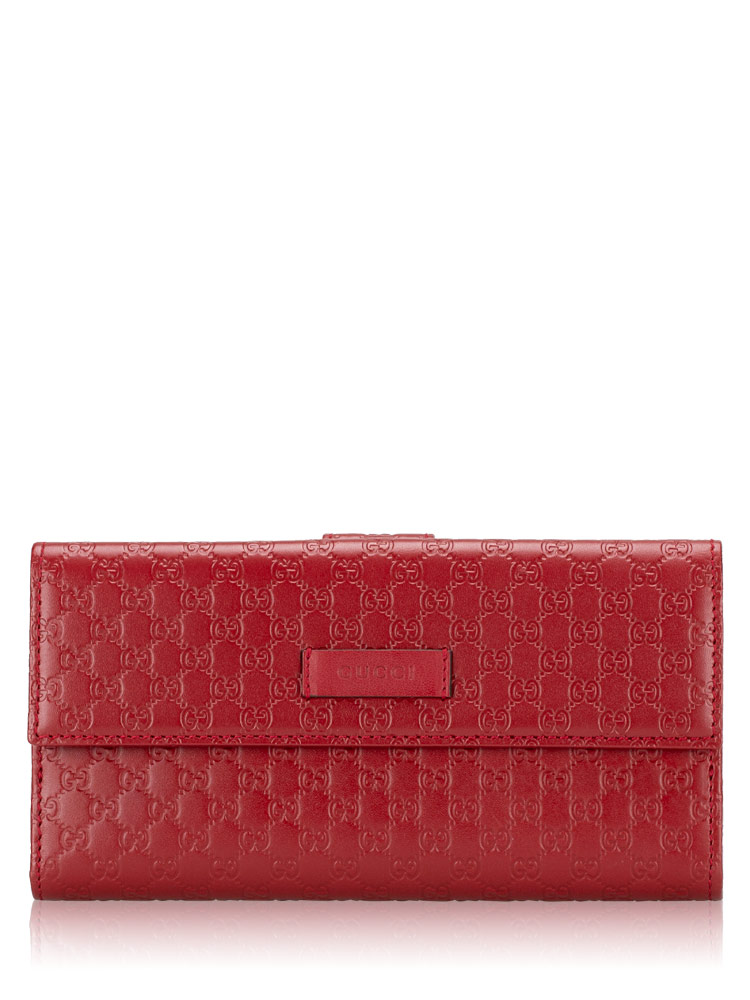 Microguccissima Continental Wallet Red