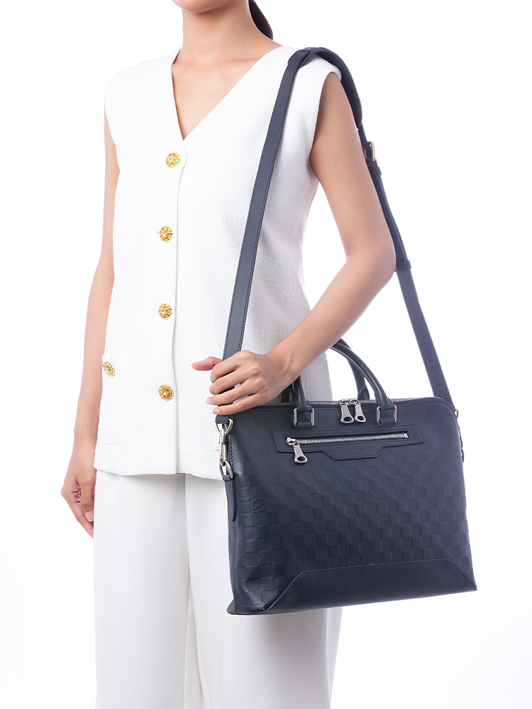 Damier Infini Avenue Soft Briefcase Astral