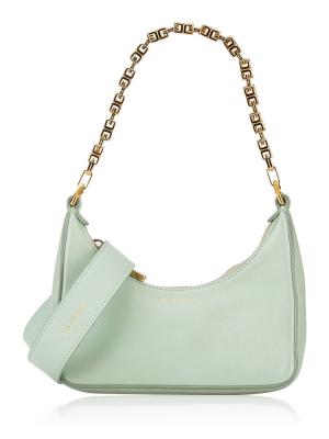 Calfskin Moon Cut Out Mini Hobo Celadon