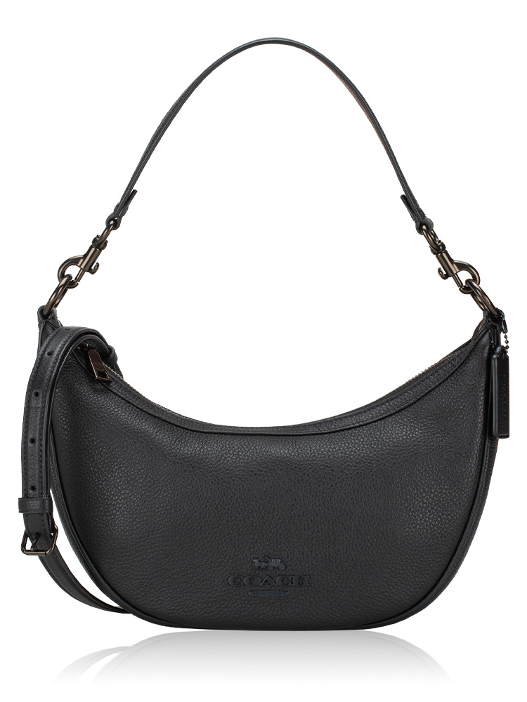 CP099 Aria Leather Shoulder Bag Black