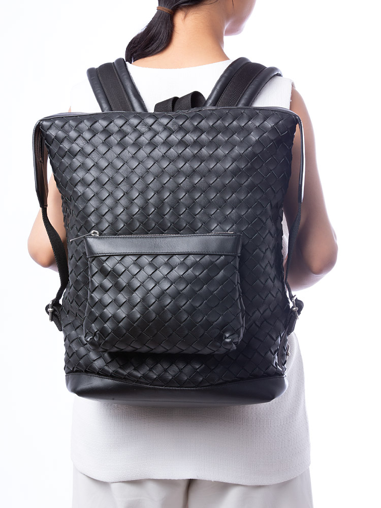 Nappa Intrecciato Hydrology Backpack Black