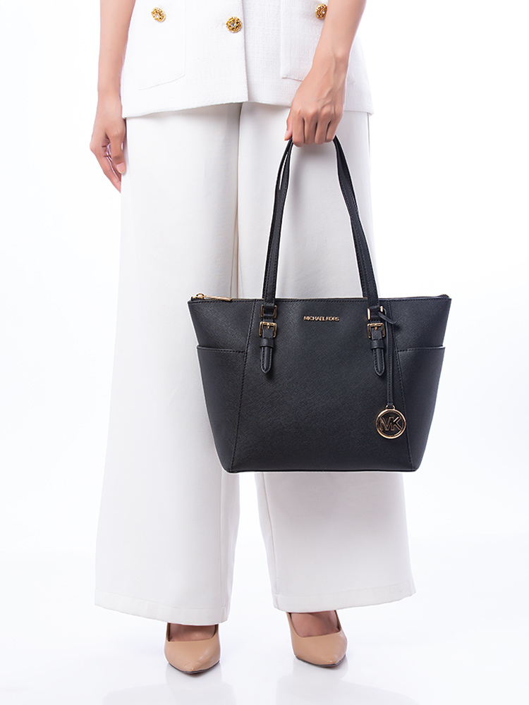 Charlotte Large Zip Tote Black