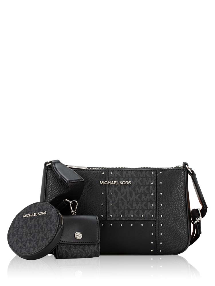 Signature Jet Set Small Crossbody With Tech Attached Black
